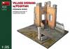 VILLAGE DIORAMA w/FOUNTAI
