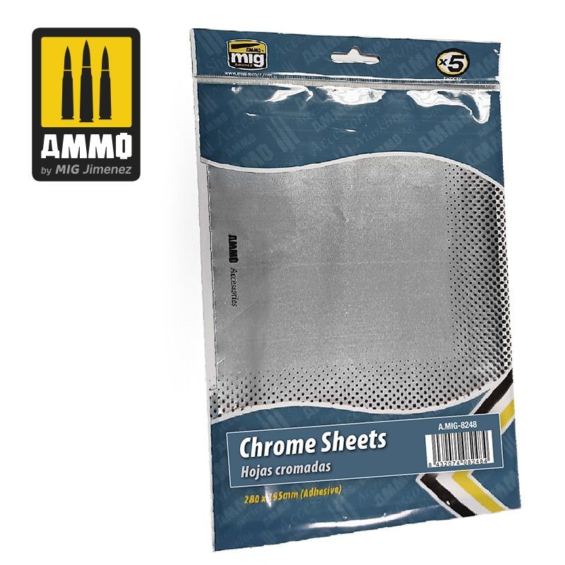 lagerCHROME SHEETS 280x195 mm , Ammo MIG