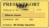 lagerPRESENTKORT 1000, Presentkort