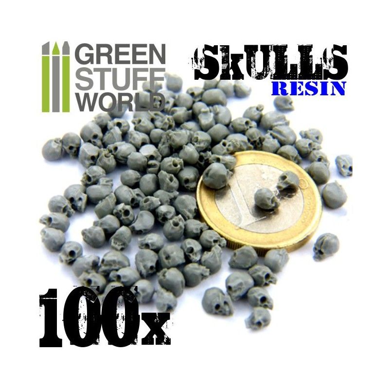 lager100x Resin Skulls, Green stuff